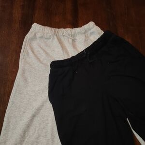 Old Navy Girl Joggers   - Lot of 2 Grey And Black Size Large EUC